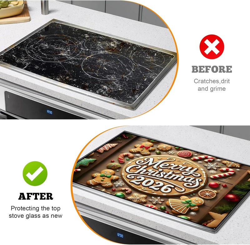 AOHMPT Stove Top Cover for Electric Stove: 28''×20'' Stove Cover Elevate Your Kitchen Reliable Heat Protection,Non-Slip Kitchen Decor (MAI-F2411010) - Image 5